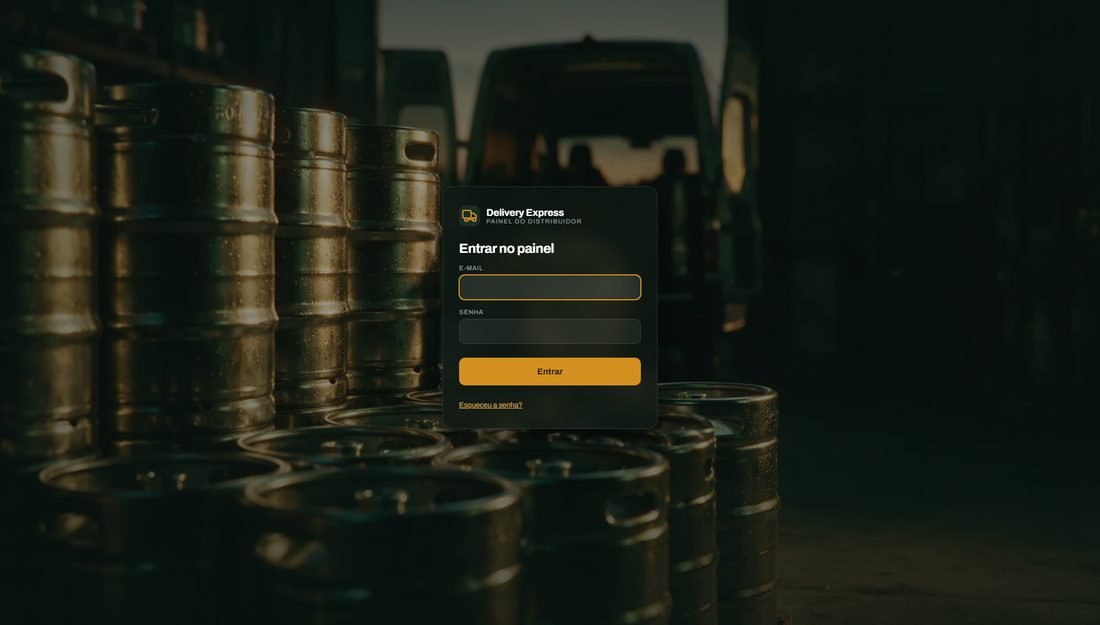 Painel do distribuidor da Delivery Express